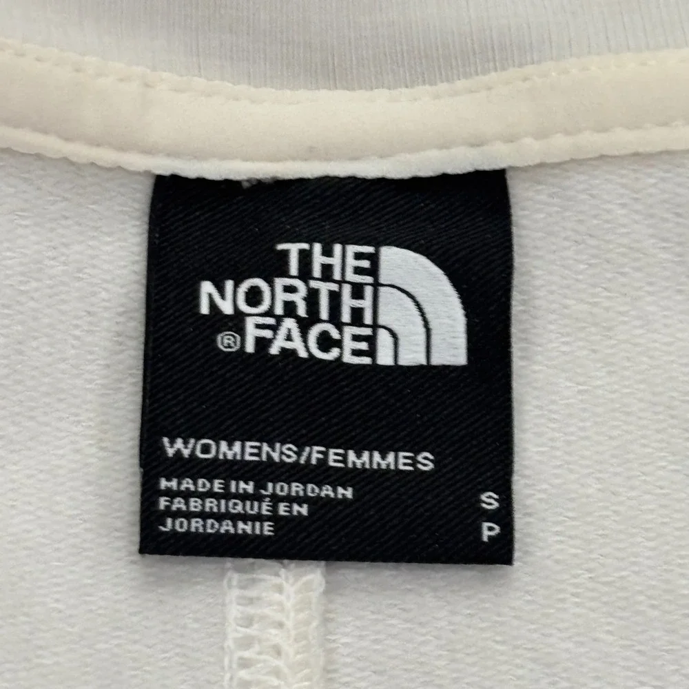 The North Face Womens White Open Front Fleece Cardigan Jacket Small